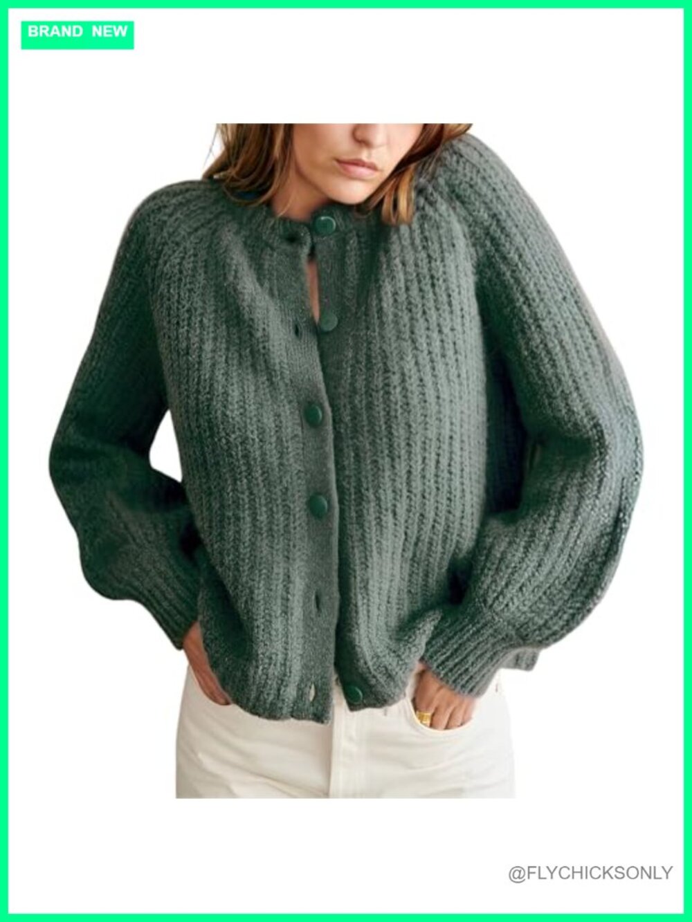 Women's Knit Button Down Cardigan Sweater, Long Sleeve Casual Outwear